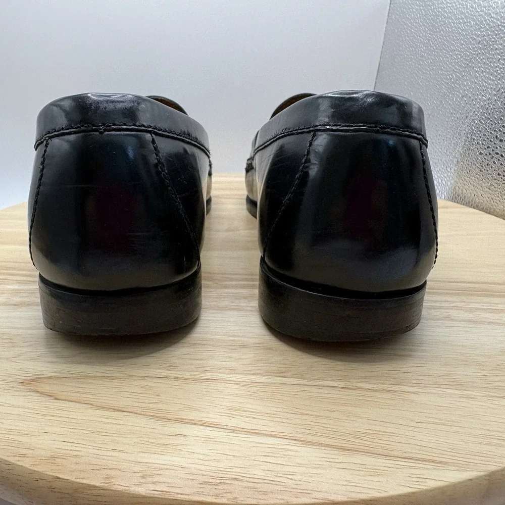 Cole Haan Mens Air Grant Black Leather Penny Loafers Nike Air 9.5M C06590